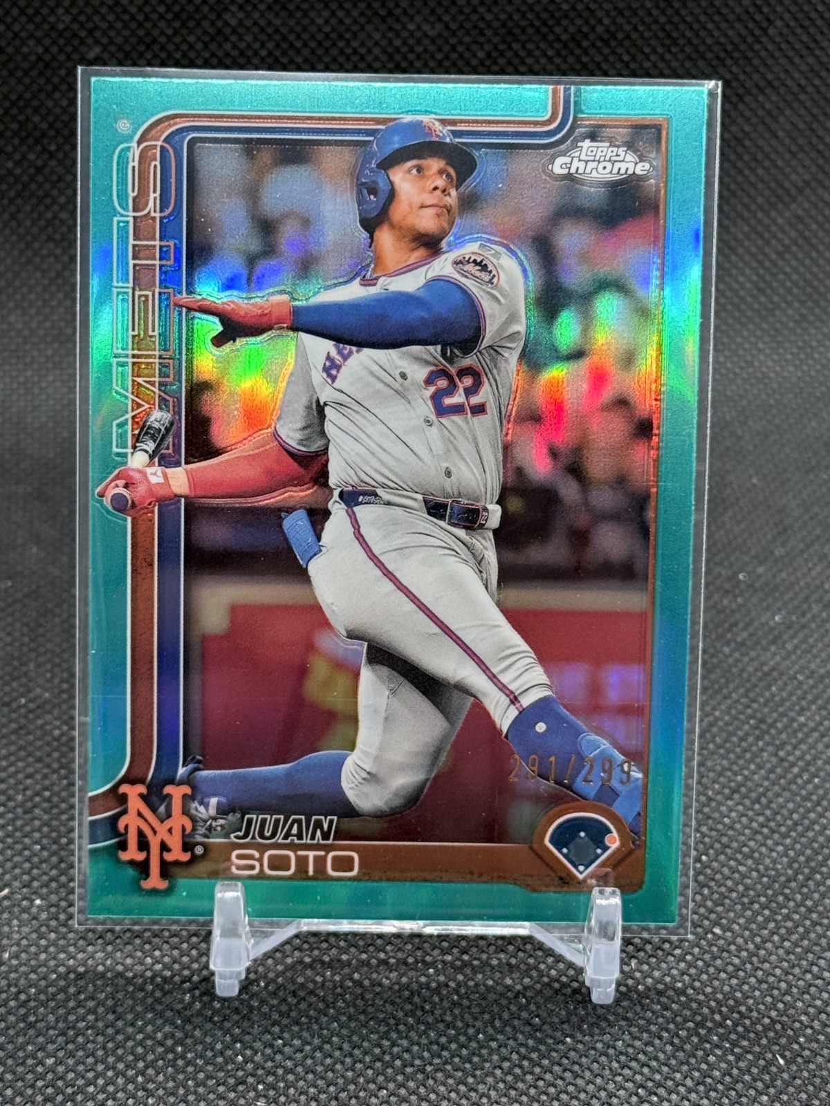 2025 Topps Chrome TEAL REFRACTOR /299 Juan Soto #200 - New York Mets