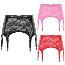 Women's Garter Belt Fancy Suspender Clubwear Miniskirt Flower Lingerie Ladies