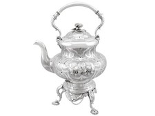 Antique Victorian Sterling Silver Spirit Kettle (1866)