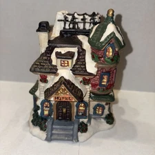 Christmas Village Hotel House Ceramic Holiday Mantel Decor