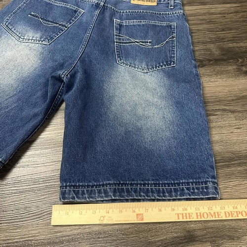 Pantaloncini jeans vintage fiend baggy skater blu denim vestibilità ampia 34x11,5 - Foto 8 di 8