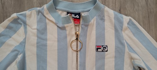 *VINTAGE* FILA x PIERRE CARDIN for URBAN OUTFITTERS Stripe Zip-Up Crop Top, sz S - Picture 3 of 7