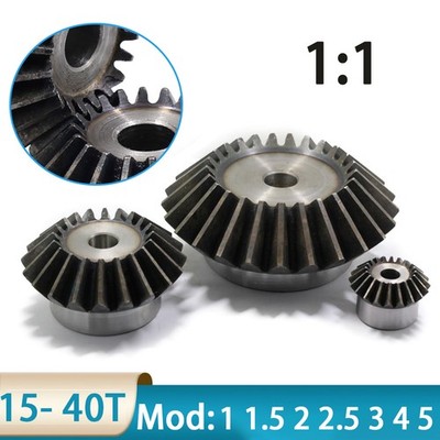 Kegelrad Modul 1 1.5 2 2.5 3 4 5 Kegelzahnrad 15 - 30 Zähne 90°1:1 C45 Stahl