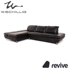 Willi Schillig Taoo Leder Ecksofa Schwarz Sofa Funktion Couch #14570