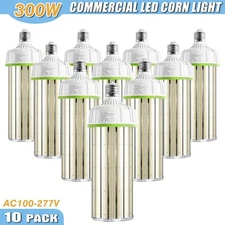10Pack - 300W LED Corn Light Cob Bulbs Industrial Warehouse Indoor High Bay Lamp
