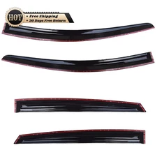 Silscvtt Window Visors For 2012-2016 Ford Focus Mugen Style Sun Rain Guard 4PCS