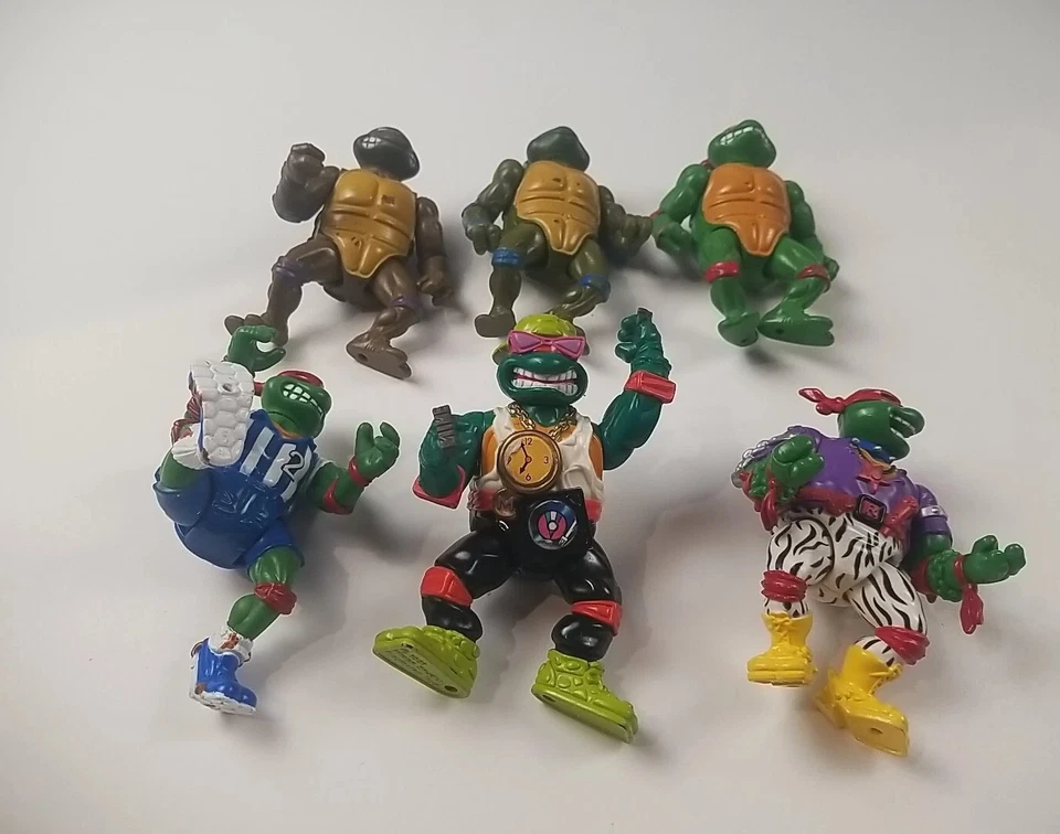 Lote De 14 Figuras Tortugas Ninja Adolescentes Mutantes TMNT Años 80 y 90 Retro De Colección Foto 2 de 4