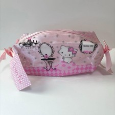 Sanrio Charmmy Kitty Hello Kitty Pouch Pencil Case Pink Ribbon Unused with tags