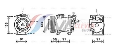 Kompressor Klimaanlage AVA Clever Choice DNK344 für NISSAN CABSTAR R51 3 F24M