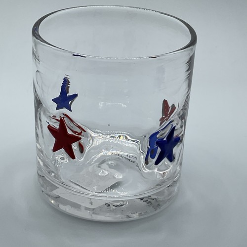 Patriotic Stars Double Rocks Old-Fashioned Glasses-Set of 2-NEW - Picture 7 of 7