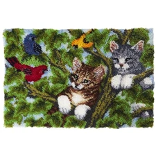 Herrschners® Kitty Climbers Latch Hook Kit