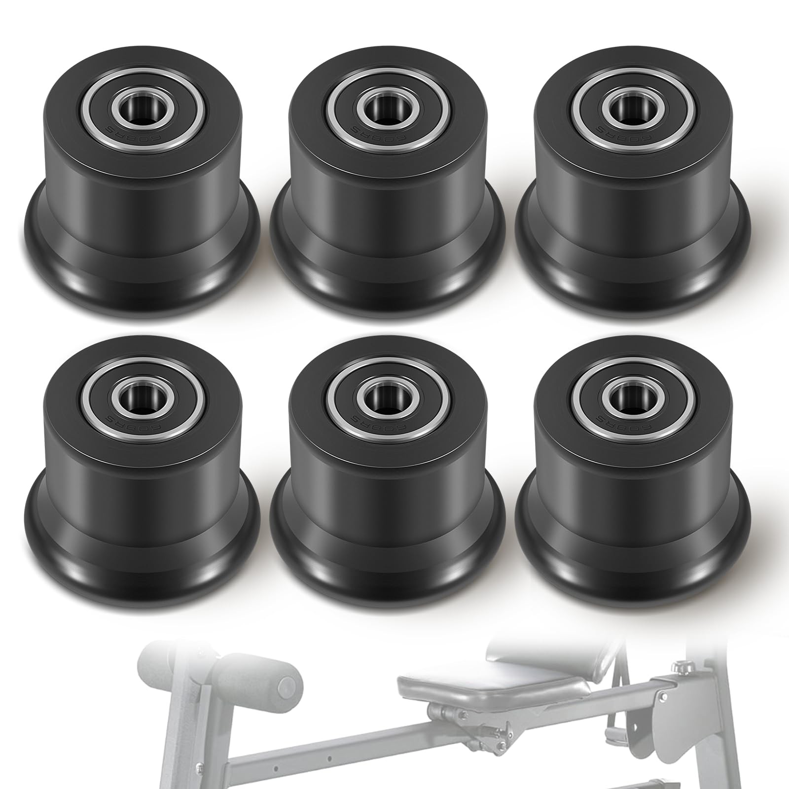 6Pcs Sliding Seat Bracket Roller for Blaze Bowflex Home-Gym Blaze Classic Pr1000