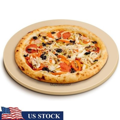 Pizza Stone Oven Cordierite Baking Stone Grill Dough Crispy Crust Baking Tool US