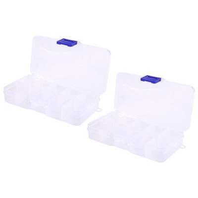 2Pcs 10-Slot Tragbare Kunststoff-WiderstäNde Electronic Component Case Box O1E8