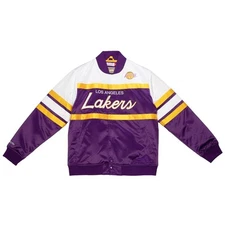Men's Mitchell & Ness Purple Special Script Heavyweight Satin Jacket - S