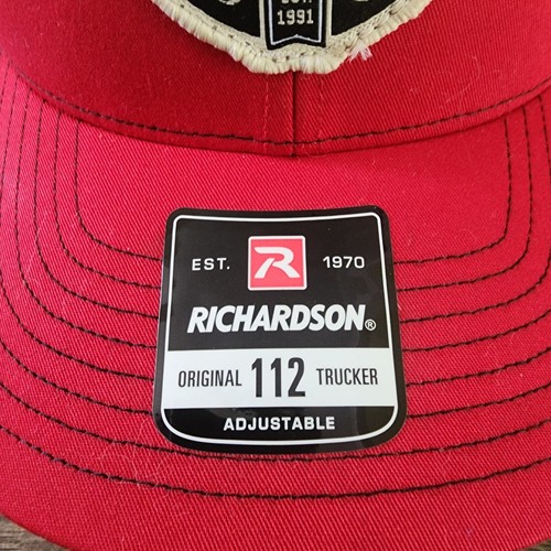 RICHARDSON 112 ORIGINAL TRUCKERMÜTZE WOODCHUCK HARD CIDER ROT SCHWARZ SNAPBACK NEU! - Bild 3 von 7