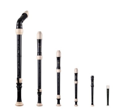 SMARTWOODI Recorder Set RS-605B Black & Ivory (Bass, Tenor, Alto,
