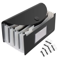 Stand Receipt File Folder Check Organizer- Piano Key 13 Pockets Expanding Acc...