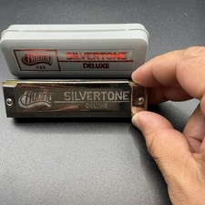 Huang Silvertone Deluxe Diatonic Harmonica High Polish Chrome Metal w/ Case