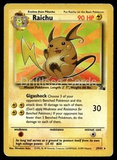 Raichu 29/62 Rare Fossil Pokemon Unlimited MP on eBay