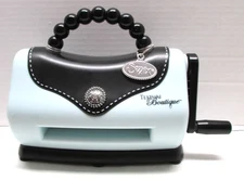 Sizzix Texture Boutique Embossing Machine Purse Style Baby Blue Machine #1