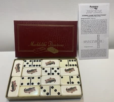 Vintage Puremco Professional Extra Thick Marblelike Bass Fish Domino USA Grandpa