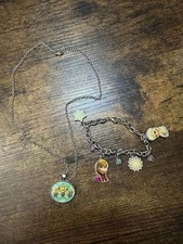 Disney Frozen Charm Bracelet Anna Elsa  Minions Necklace Kids Jewelry