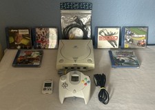 Sega Dreamcast Console Bundle With 6x Games Controller VMU Memory Card PAL VGC