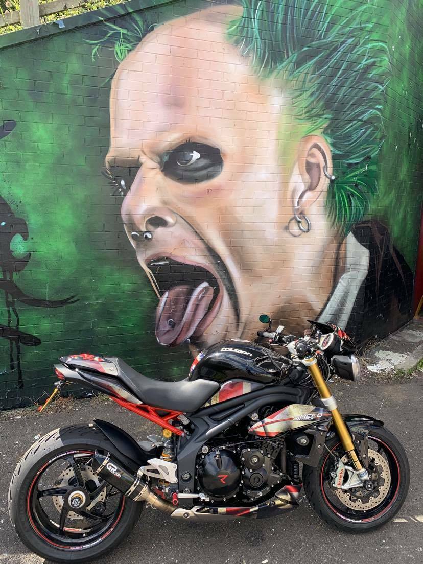 Britisch Motorrad Speed Triple 1050 R 2014 Union Flagge Jack