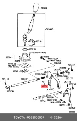 Original OE Pin, Schaltverriegelung, Nr.2, 9025006007 für TOYOTA 90250-06007