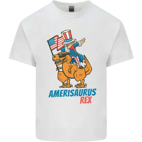 Camiseta Amerisaurus T-Rex Dabbing Tío Sam EE. UU. Niños Niños - Imagen 2 de 77