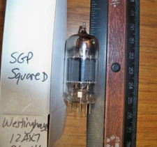Strong Westinghouse Short Gray Plate Square D Getter 12AX7A / ECC83 Tube #3