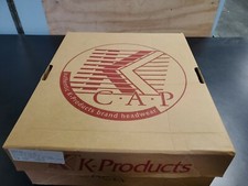 Vintage K cap Brand Products Made in the USA case hat cap Original Box red.
