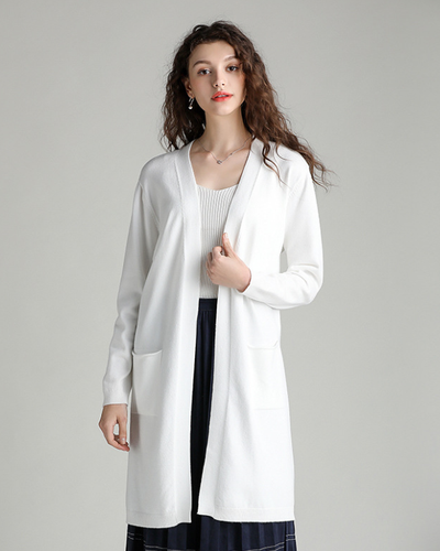Loose buttonless knit cardigan womens 