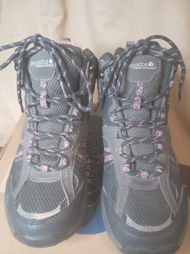 Regatta Cambrian Mid Lunar Grey & Rosewood Damen-Wanderschuhe UK-Größe 4 - Bild 2 von 11