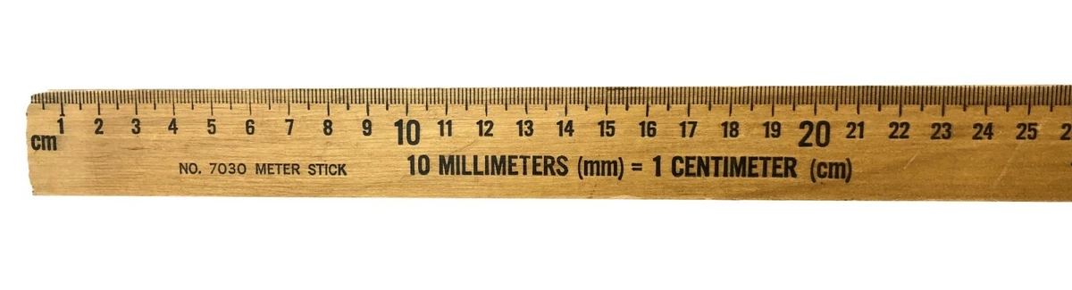 Vtg Wooden Meter Yardstick Ideal School Supply Metric Association  Educational