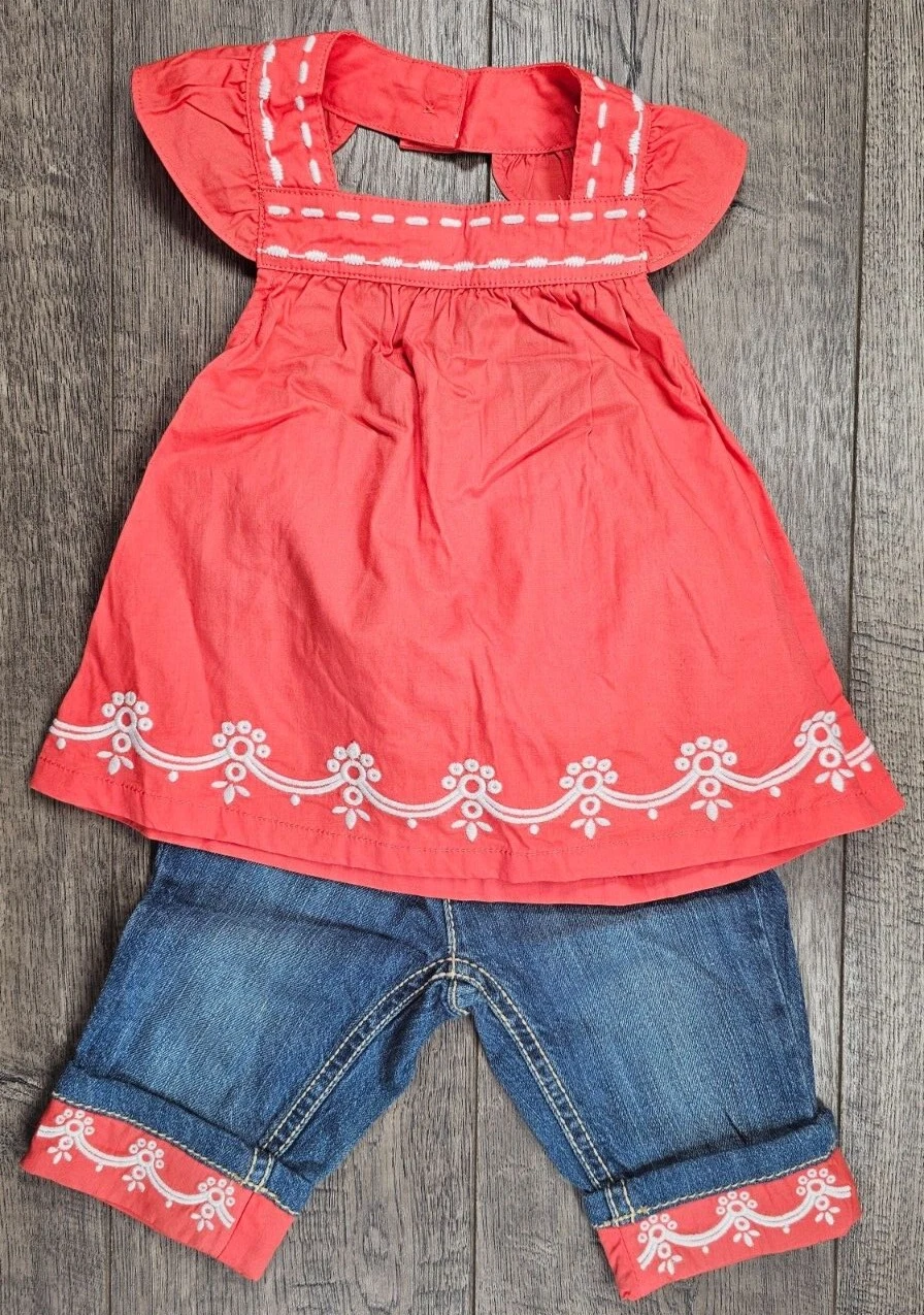 Baby Girl Clothes New Gymboree 6-12 Month 2pc Faraway Outfit