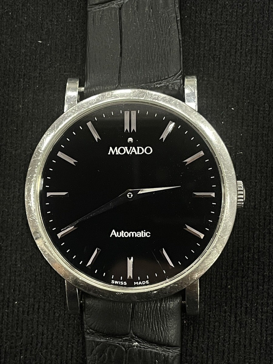Movado 84 F4 1890 Black Dial 21 Jewels Automatic 38mm Watch Movado 84 F4 1890 Black Dial 21 Jewels Automatic 38mm Watch