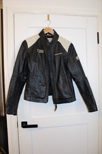 Honda Women’s Gas Basic Real Genuine 100% Leather Biker Jacket Size Medium