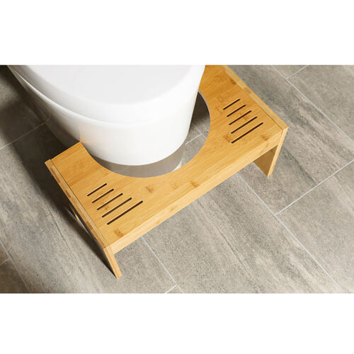 Toilettenhocker Holz Klohocker Erwachsene Toilettenhocker aus Bambus WC Hocker - Bild 13 von 15