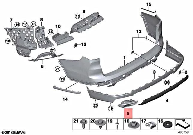 Genuine BMW G07 X7 50iX SAV Trim Exhaust Tailpipe Right