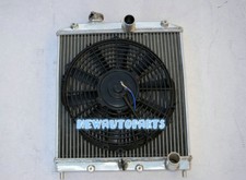 3 Row Aluminum Radiatorfan For 1992-2000 99 Honda Civic Ek Eg D15 D16 28mm Pipe