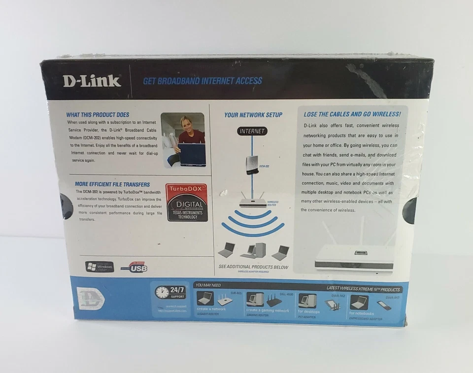 D-Link DCM-202 Broadband Modem (WMM83060) - Image 2 of 3