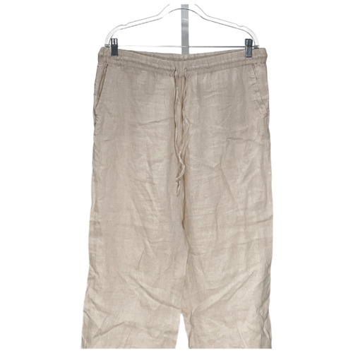 Charter Club Brown Linen Paperbag Pants, Size L - image 1