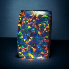 Natural 18 Ct Baguette Cut Rainbow Color Fire Opal Loose Gemstone Certified