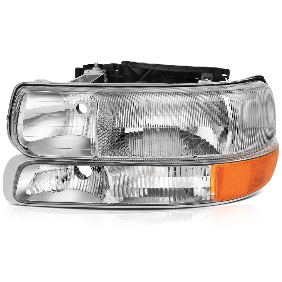 2Pcs Headlights For 1999-02 Chevy Silverado 00-06 Suburban Tahoe 1500 2500 3500 - Image 4 of 4