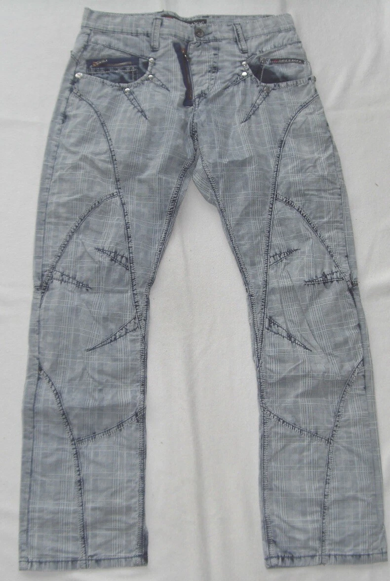 Cipo &amp; Baxx Jeans Da Uomo, Effetto Crinkle, Denim, Slim Fit, Semplici, Jeans, Design Jeans, Cd319, 29W X 32L