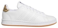 Size 9.5 - Adidas Advantage White Leopard W