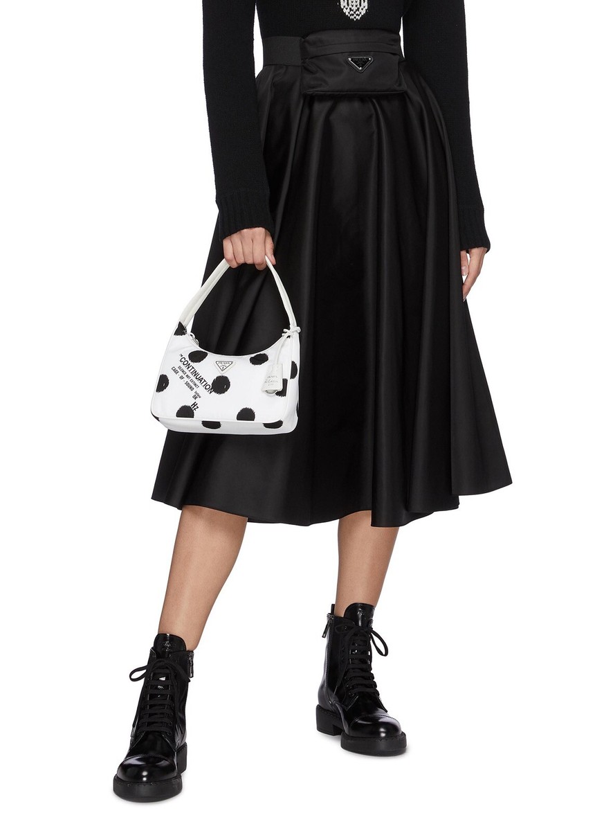 Prada★素敵！Re-Edition Polka Dot Re-Nylon Shoulder Bag Prada Re-Edition Polka Dot Re-Nylon Shoulder Bag 1NE515 New