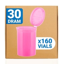 Loud Lock Pop Top Dram Vials - Food Storage Containers - 30 Dram - 160ct - Pink